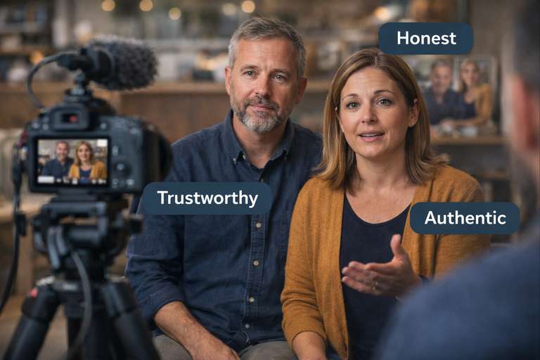 Testimonial videos connect with the reader